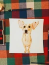 Retrato mascota acuarelas sobre papel